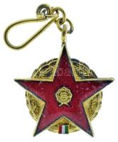 1957. "Vörös Csillag Érdemrend" aranyozott, zománcozott bronz kitüntetés miniatűrje (14mm) T:AU Hungary 1957. "Order of The Red Star" gilt, enamelled bronze miniature decoration (14mm) C:AU NMK 611.