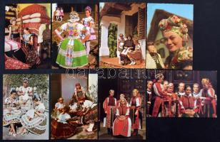 145 db MODERN népviselet képeslap / 145 modern folklore postcards