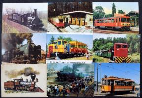 MOZDONYOK, VILLAMOSOK - 110 db MODERN képeslap / LOCOMOTIVES - 110 modern postcards