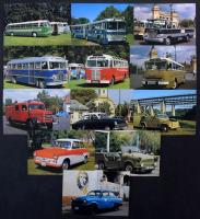 AUTÓBUSZ, AUTÓ, TROLIBUSZ - 122 db MODERN képeslap / AUTOMOBILE, AUTOBUS - 122 modern postcards
