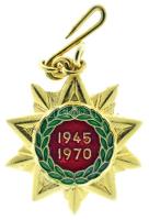 1970. "Felszabadulási Jubileumi Emlékérem" aranyozott, műgyantás bronz kitüntetés miniatűrje (15mm) T:AU NMK 712.