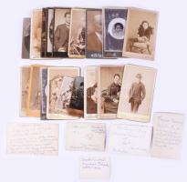 cca 1900-1920 Vegyes főként keményhátú fotó tétel, közte sérült, vegyes méretben