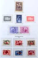 1951-1989 Magyar gyűjtemény sok postatisztával, sorokkal, blokkokkal, kisívekkel, kevés hiánnyal 4 d...