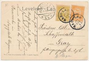 1906 Nagylak, Nadlac; Állami iskola, Görögkeleti szerb ortodox templom, Római katolikus templom, Mar...