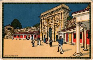 Zadar, Zara; Porta veneta Terraferma. Oesterreichische Adria Ausstellung Wien 1913 Officielle Postkarte A 1. Kilophot GMBH / Austrian Adria Exhibition. Art Nouveau litho s: Hans Kalmsteiner (fl)