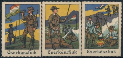 3 db cserkész levélzáró