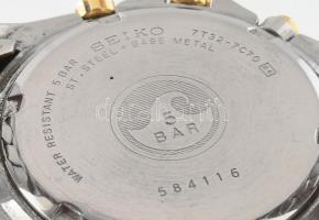 Seiko automata karóra, működik, kopásnyomokkal, d: 4 cm
