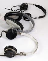 4 darab régi fejhallgató, közte antik gyűjtői darabokkal