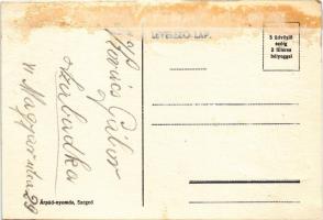 1941 Magyar cserkész művészlap / Hungarian boy scout art postcard s: Bozó + "1941 Szabadka viss...