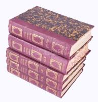 Kölcsei Kölcsey Ferenc minden munkái. I-X. köt. [5 kötetbe kötve.] Bp., 1886-1887, Franklin-Társulat, 1 (címkép) t.+ 304 p.+ 227+[1] p.; 268+[2] p.+ 270 p.; 272 p.+ 279+[1] p.; 330+[6] p.+ 453+[3] p.; 479+[1] p.+ 447+[1] p. Harmadik, bővített kiadás. Aranyozott gerincű egészvászon-kötésben, nagyrészt jó állapotban. Szentkirályszabadjai Karsa Ferenc (1827-1915) 1848-as honvéd hadnagy, Görgey Artúr parancsőrtisztje, árvaszéki elnök névbejegyzéseivel.