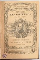 Kölcsei Kölcsey Ferenc minden munkái. I-X. köt. [5 kötetbe kötve.] Bp., 1886-1887, Franklin-Társulat...