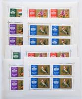 Vegyes modern tétel, benne többletpéldányok, blokkok és kisívek is, 6 db közepes vagy kisméretű bera...