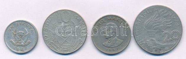 Kongói DK 1967. 1L Al + 5M Cu-Ni + Zaire 1973. 10M Ni + 20M Ni T:XF-F Congo DR 1967. 1 Likuta Al + 5 Makuta Cu-Ni + Zaire 1973. 10 Makuta Ni + 20 Makuta Ni C:XF-F