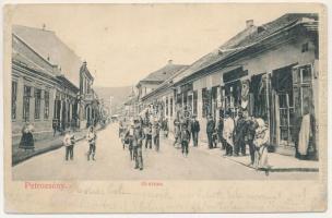 1906 Petrozsény, Petrosani; Fő utca, üzletek / main street, shops (r)