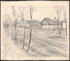 D. Némethy Miklós (1880-?), 3 db mű: Fajszi részletek, 1937. Ceruza, papír. Jelzett. 16x20 cm