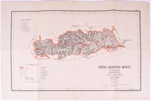 cca 1890-1910 Torda-Aranyos megye közigazgatási térképe. Hivatalos adatok alapján rajzolta: Hátsek Ignácz m. k. térképész. 1 : 500 000, metsz. és nyomta: Posner Károly Lajos, kiadja: Rautmann Frigyes, Bp. Kis szakadással, 53,5x38 cm