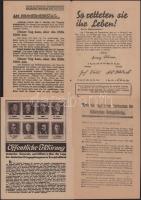 1944-45 Budapest ostromakor ledobott 17 db klf röplap későbbi facsimile kiadása