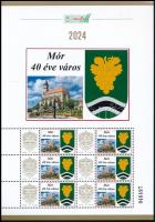 2024 Mór 40 éve város megszemélyesített 6-os kisív