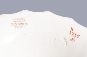 Copeland fajansz virág mintás sütemény kínáló. Kézzel festett, jelzett, hibátlan d: 25 cm