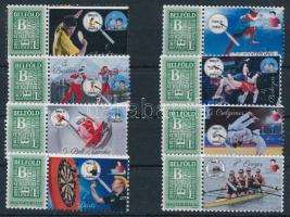 2025 Tanulj és sportolj sor 1-8, 8 db klf megszemélyesített bélyeg