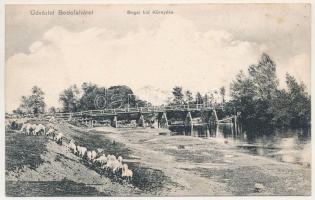 1910 Nagybodófalva, Bodófalva, Bodo; Bega híd környéke / Bega riverside, bridge (EB)