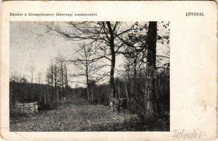 Kistapolcsány, Topolcianky; Főhercegi uradalom, lővonal / shooting line (szakadás / tear)