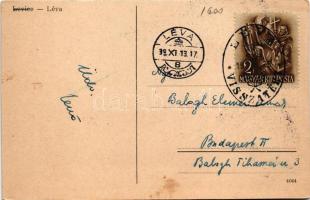 1938 Léva, Levice; látkép / general view + "1938 Léva visszatért" So. Stpl. (EK)