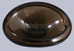 Cseh füstszínű asztaldísz, anyagában színezett, 14x10 cm