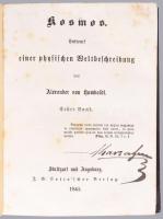 Alexander von Humboldt: Kosmos 1-4. Bände. Entwurf einer physischen Weltbeschreibung. Stutgart und A...