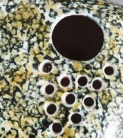 Ikebana váza. Komlós Testvérek terve alapján. Mázas kerámia, jelzett, hibátlan, 17x15 cm