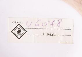 Ikebana váza. Komlós Testvérek terve alapján. Mázas kerámia, jelzett, hibátlan, 21x16 cm