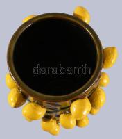 Plasztikus citrom díszítéssel citrustartó edény, jelzett, hibátlan, m: 30 cm