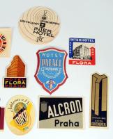 cca 1960-1970 8 db hotelcímke Csehszlovákiából