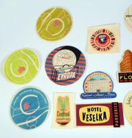 cca 1960-1970 8 db hotelcímke Csehszlovákiából