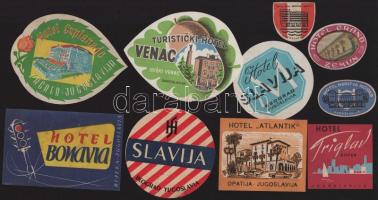 cca 1960-1970 8 db hotelcímke Csehszlovákiából