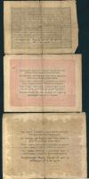 1848. "Kossuth-bankók"  1Ft (2x),5Ft (1x) 10Ft (2x) T:IV,III-,IV Összesen 5db!