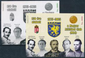 2025 150 éve alakult a MAC (Magyar Atlétika Club) emlékív pár, No.: 0000 piros-zöld sorszámmal, feketenyomat