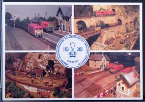 38 db vasút / vonat motívum képeslap, emléklap, boríték, postai levél, közte Vasúttörténeti park, va...