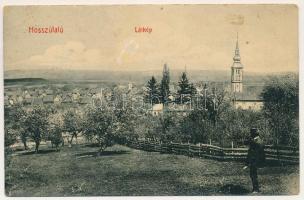 1912 Hosszúfalu, Satulung (Négyfalu, Sacele); látkép. W.L. Bp. 6095. / general view (kopott sarkak / worn corners)