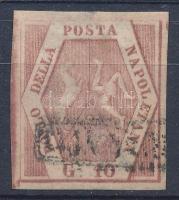 Olasz államok Nápoly 1858 Mi 5 (papírelvékonyodás / thin paper)