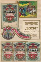 "Egypt" textilfonal reklámok és védjegyek, 8 db