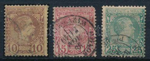 Monaco 1885 Mi 4-6 (Mi EUR 175,-)