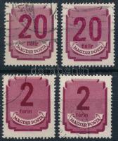 1946 2-2 db Forint-filléres portó 20f és 2Ft lemezhibával