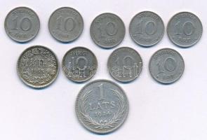 Vegyes, 10db-os érmetétel, közte: Svédország 1937-1955. 10ö Ag (8db) + Svájc 1965. 1/2Fr Ag + Litvánia 1924. 1L Ag T:XF-VF Mixed, 10pcs coin lot, within: Sweden 1937-1955. 10 Öre Ag (8pcs) + Switzerland 1965. 1/2 Franc + Lithuania 1924. 1 Lats Ag C:XF-VF