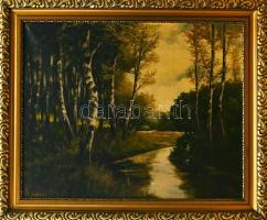 Csókos jelzéssel: Pecázó. Olaj, vászon. Dekoratív, kissé sérült fakeretben. 80x100 cm. KIZÁRÓLAG SZEMÉLYES ÁTVÉTEL, NEM POSTÁZZUK / ONLY PERSONAL COLLECTION IN OUR OFFICE!