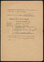 1944 Szatmárnémeti, Szatmár vármegye alispánja által kiállított utazási igazolvány