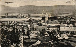 1940 Nagybánya, Baia Mare; Látkép. Vasúti levelezőlapárusítás 1572. / general view + "1940 Nagybánya visszatért" So. Stpl (EB)