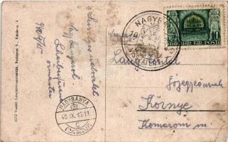 1940 Nagybánya, Baia Mare; Látkép. Vasúti levelezőlapárusítás 1572. / general view + "1940 Nagy...