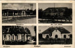 1940 Felsőgöd (Göd), Vasútállomás, Római katolikus plébánia, Posta hivatal, Községháza (r)