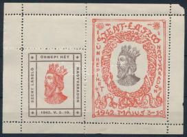 1942 Szent László ünnepi hét Nagyváradon emlékív